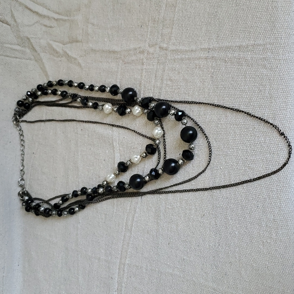 Layered Necklace - Black